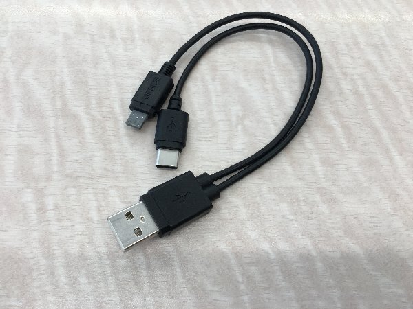 USBとType-C変換ケーブル